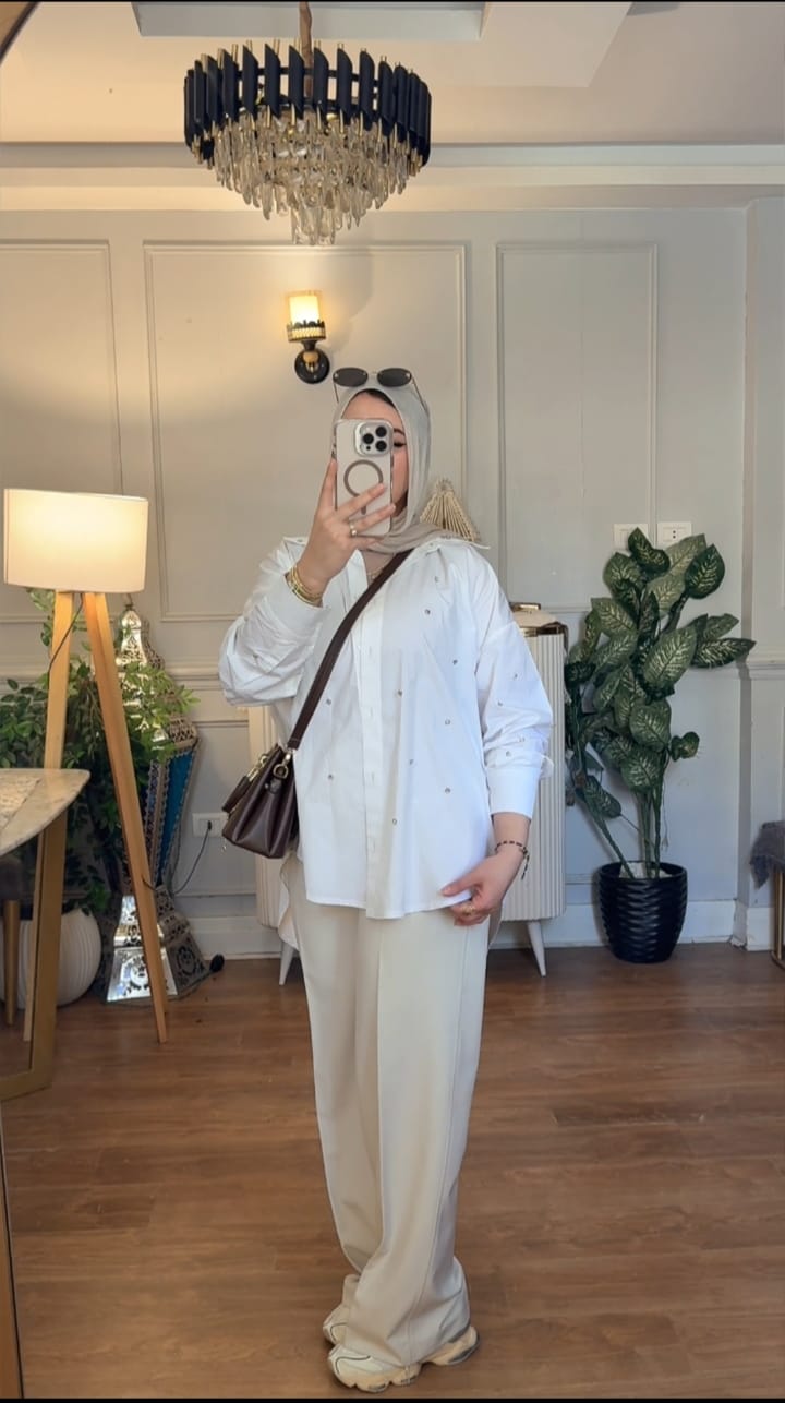 White Oversized Button-Shirt